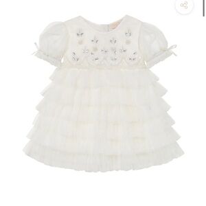Tutu Du Monde White Dress with Silver Details
